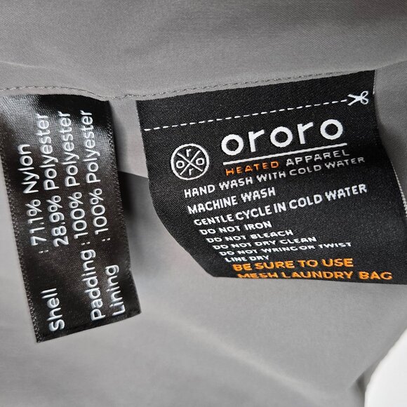 ORORO Heated Puffer Vest Men's Color Panel Winter Cold No Charger or Battery M - Picture 5 of 7